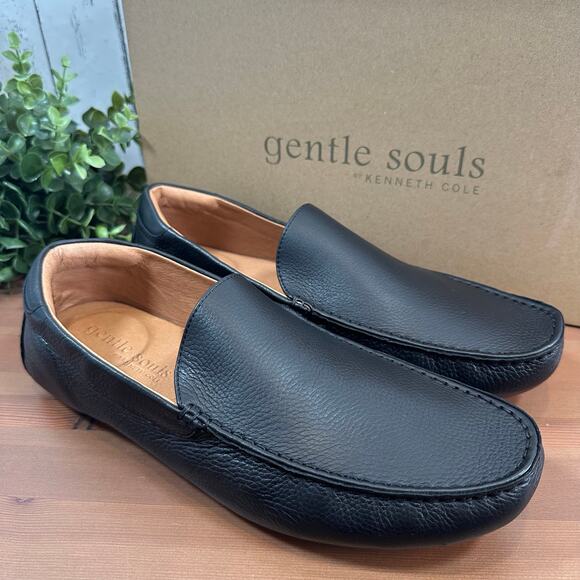 Gentle Souls by Kenneth Cole Men's Nyle Black Driver Loafers Size 9.5 - Picture 2 of 10